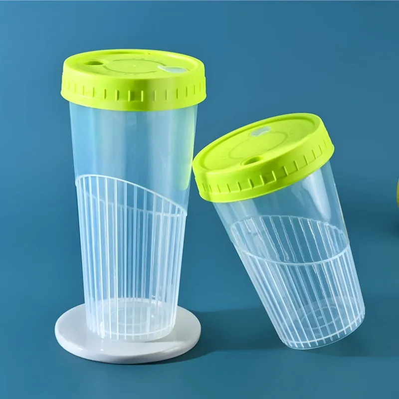 16oz 24oz Bubble Tea Plastic Cup with Vertical Stripes