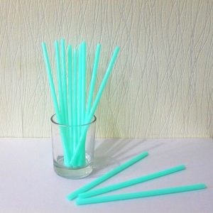 6mm Straight Biodegradable PLA Straw in Blue for Juice and Smoothies