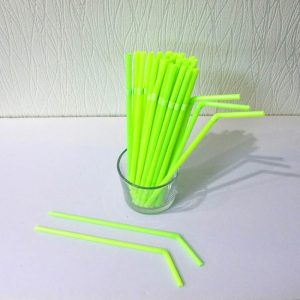 Bulk Wholesale Green Color Bendy PLA Straws Biodegradable 