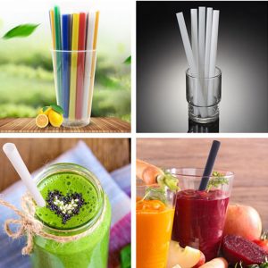 Custom 12mm Compostable Boba Straw for Bubble Tea & Milkshakes