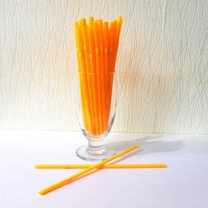 Colorful customized Bendable PLA straws in bulk packaging, suitable for restaurant use