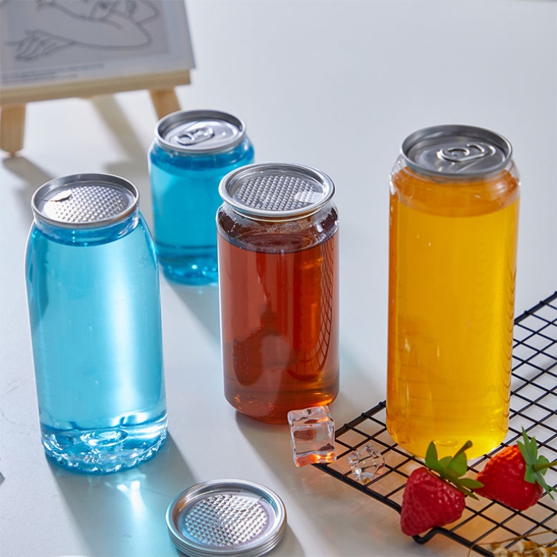 400ml/500ml/650ml PET Boba Juice Bottles -Customize Logo Printing for Bubble Tea Shops