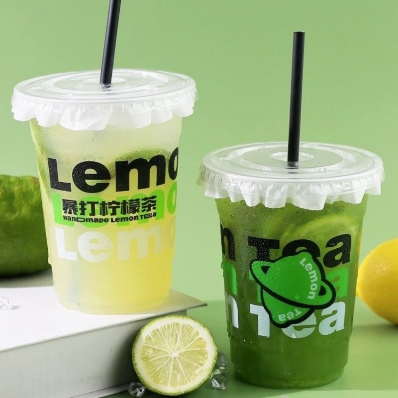 Disposable PET Coffee Cup with Lid on Wholesale