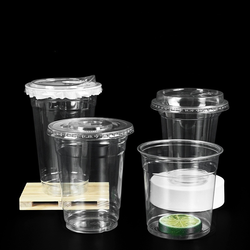 98mm Top Empty PET Cup for Iced Cold Coffee