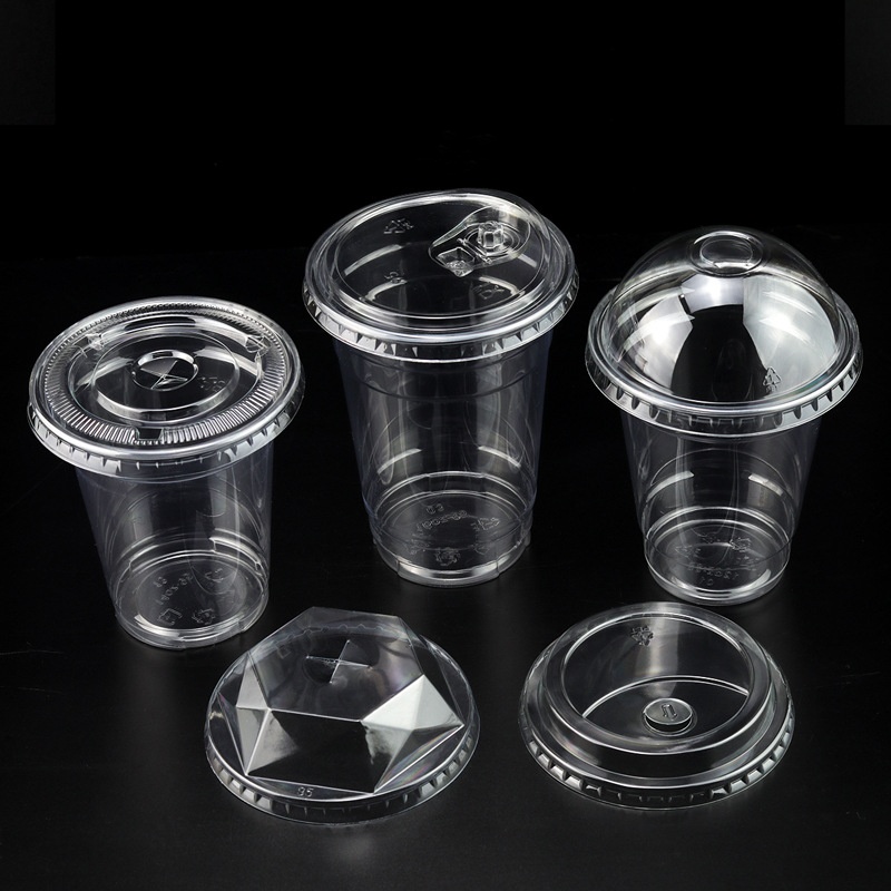 Disposable Coffee PET Cup with Lid for Wholesale