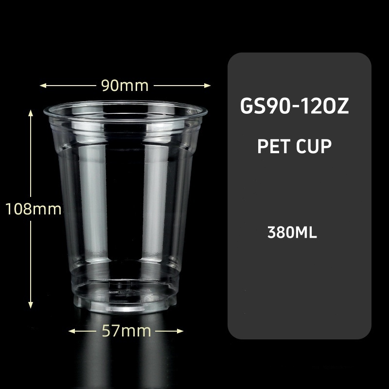 12oz Disposable Clear PET Cups with Lids at Bulk Wholesale Price