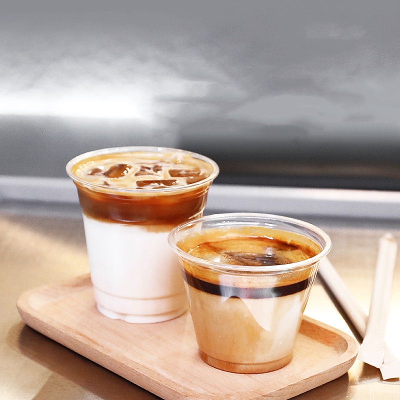 7oz 9oz Mini Latte Coffee PET Plastic Cup