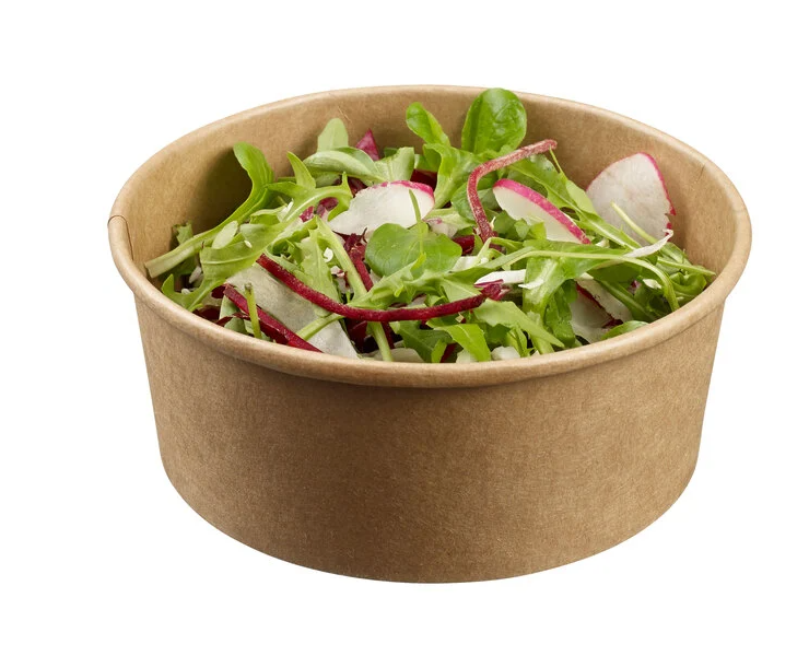 Custom printed Eco-friendly disposable paper bowls for salad
