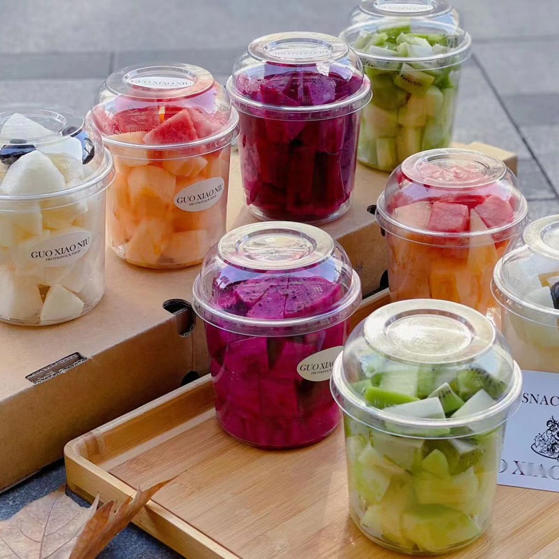 12oz 16oz Disposable PET Cups for Fruit Salads